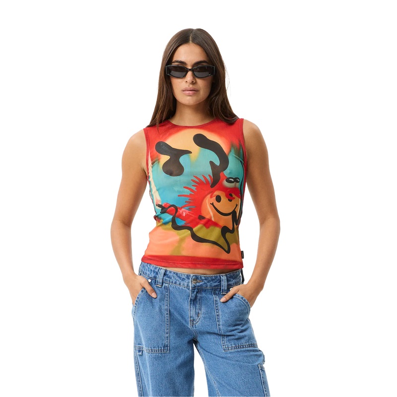 Afends Womens Apocalypso Sheer Tank
