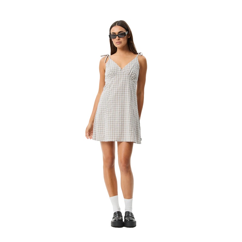 Afends Womens Drew Seersucker Mini Dress