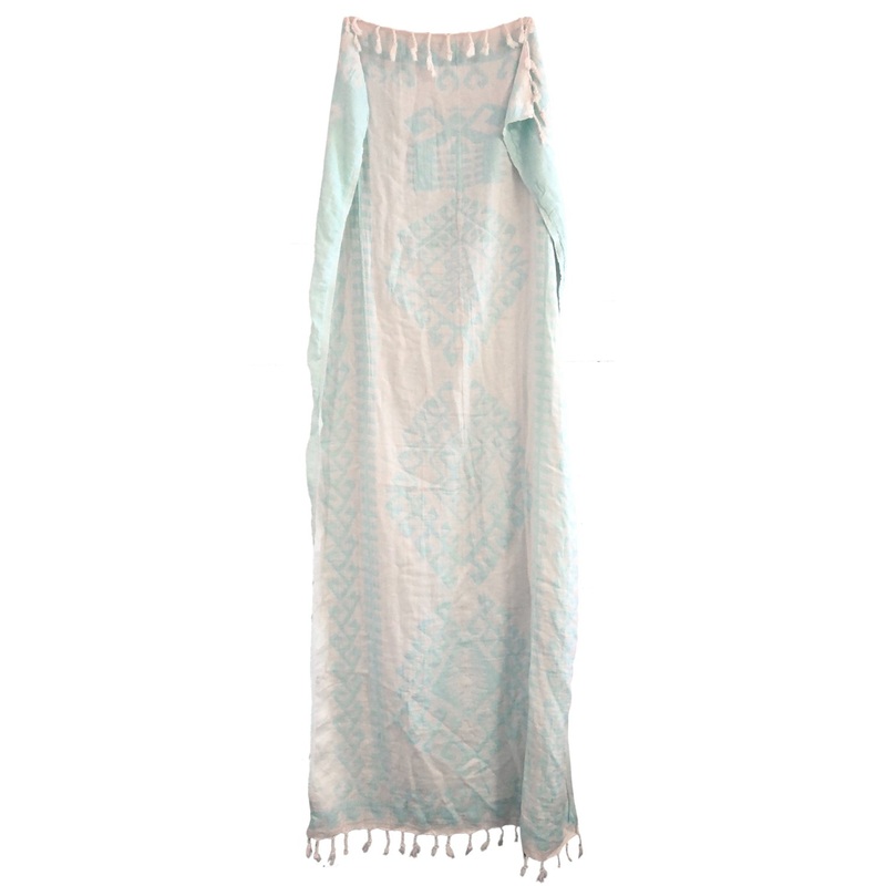 Salty Shadows Jacquard weave Turkish Towel – Aztec Aqua