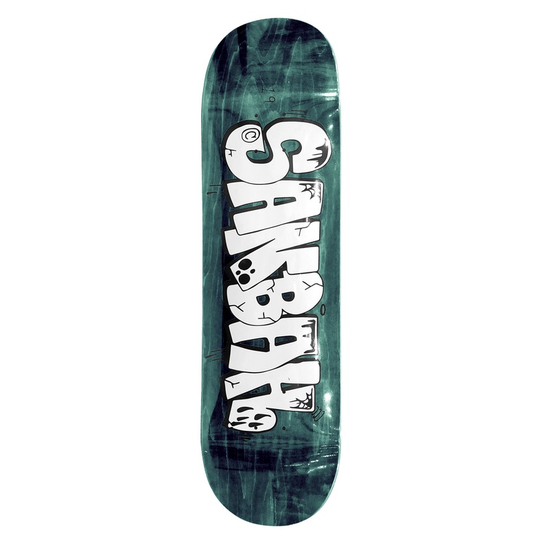 Sanbah Graff Skateboard Deck – Aqua