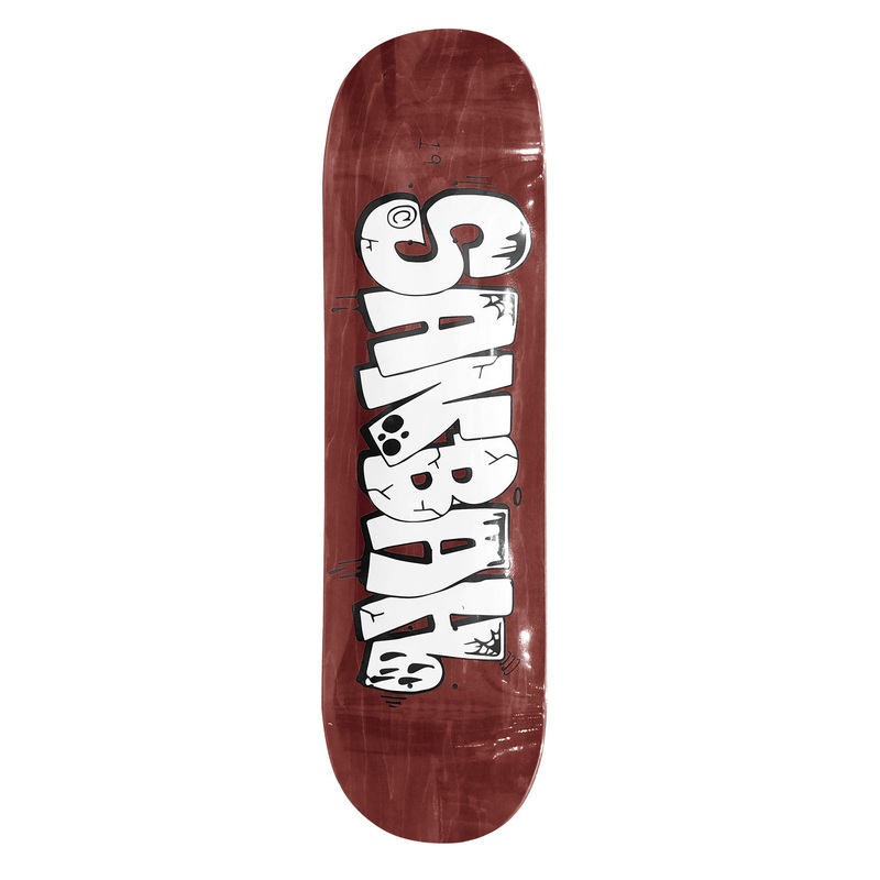 Sanbah Graff Skateboard Deck – Red / Brown