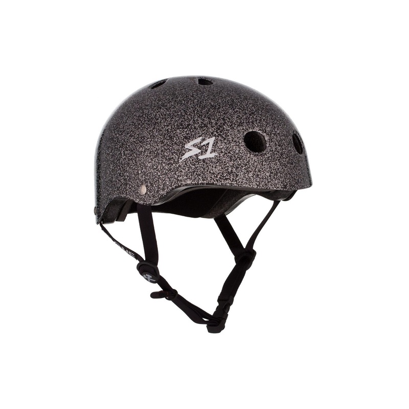 S1 Lifer Helmet Skateboard Black Gloss Glitter