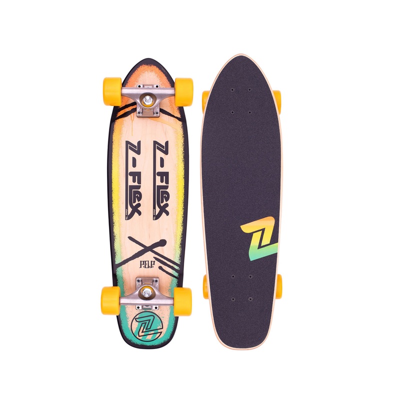Z Flex 27″ Pop Rasta Cruiser Skateboard