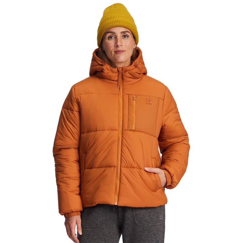 Billabong Women’s A/Div Transport Puffer 3 Hooded Zip-Up Jacket