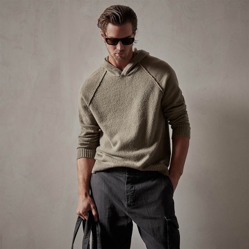 Bayshore Cashmere Blend Hoodie – Khaki