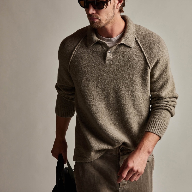 Bayshore Cashmere Blend Polo – Khaki