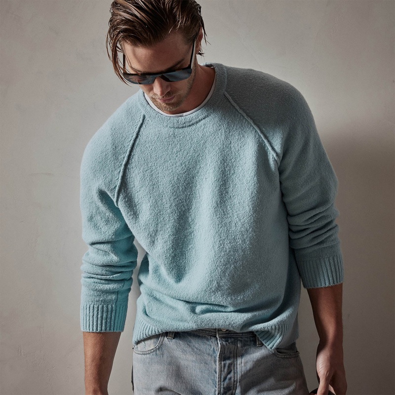 Bayshore Cashmere Blend Sweater – Baby Blue