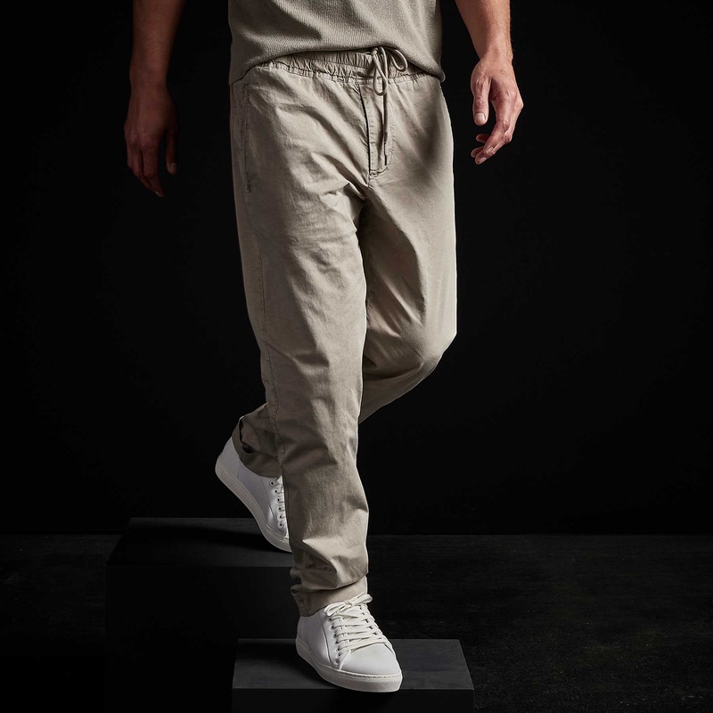 Cotton Linen Cuffed Trouser – String Pigment