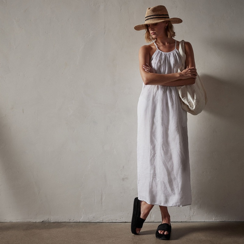 Linen Sun Dress – White