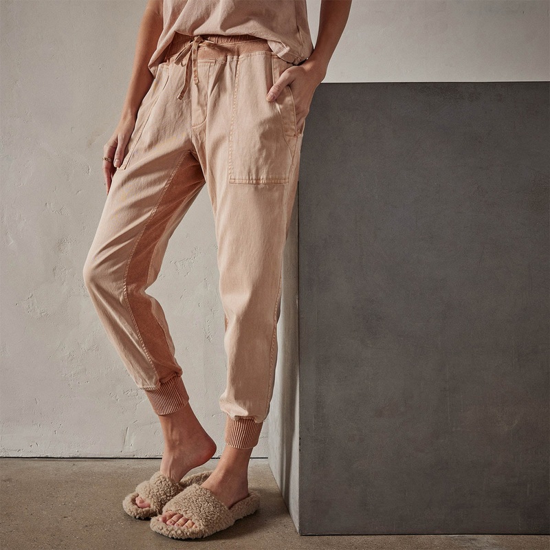 Mixed Media Pant – White Peach Pigment
