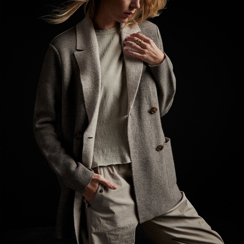 Montecito Sweater Jacket – Cement/Stone