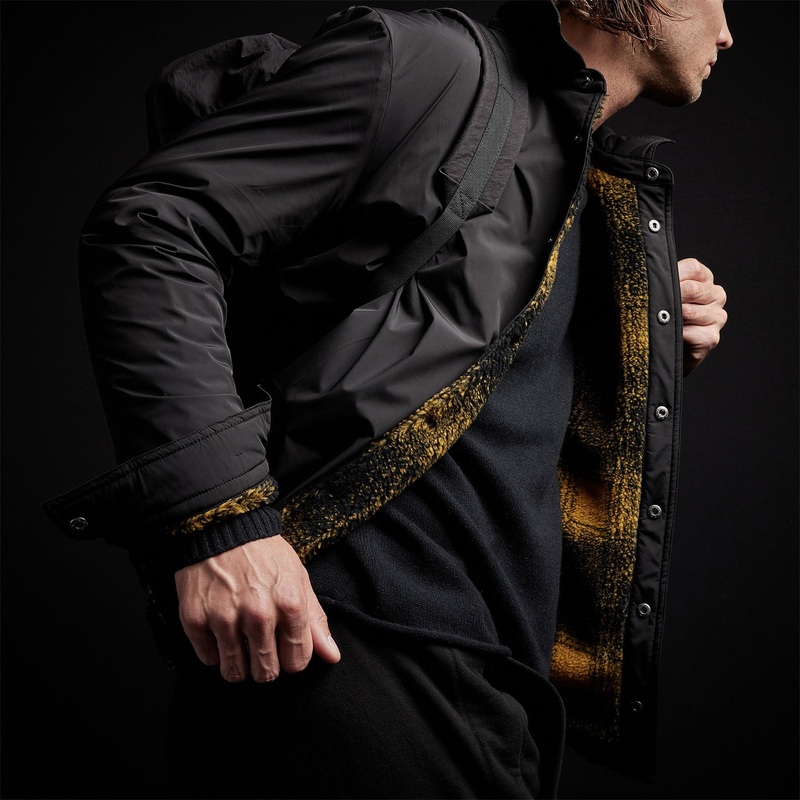 Plaid Lined Performance Jacket – Black