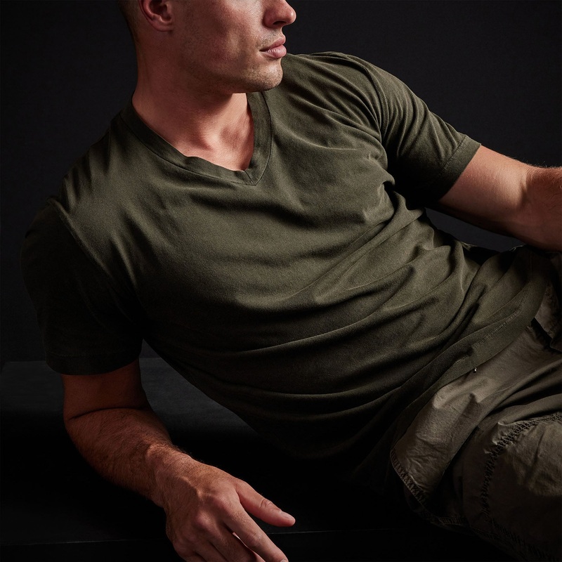 Short Sleeve V Neck – Tent Pigment
