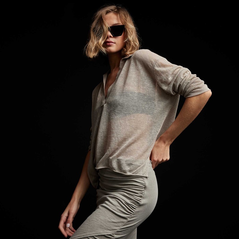 Soleil Linen Polo – Natural