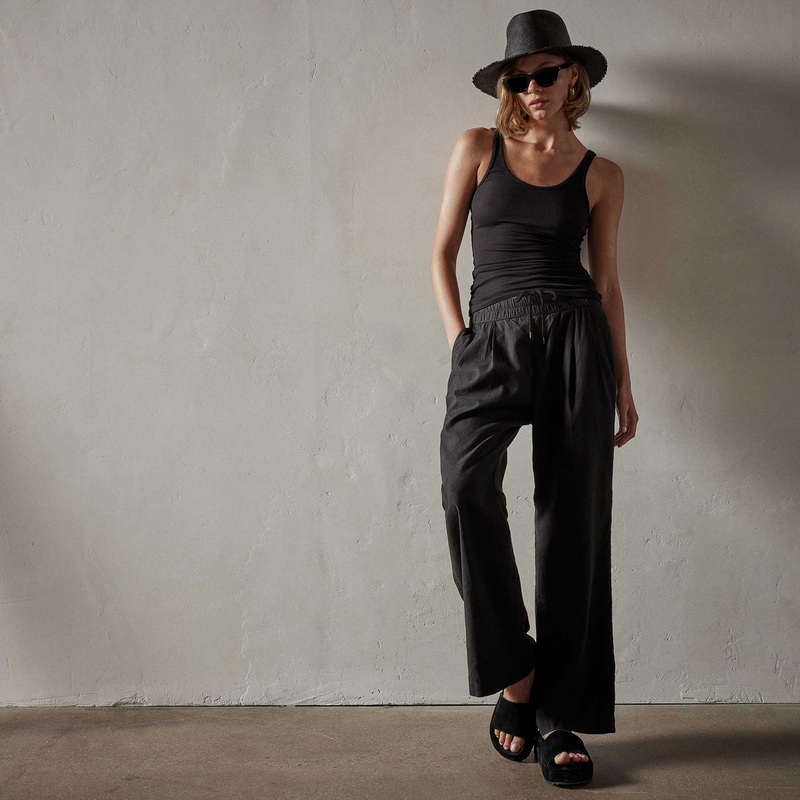 Canyon Linen Pant – Black
