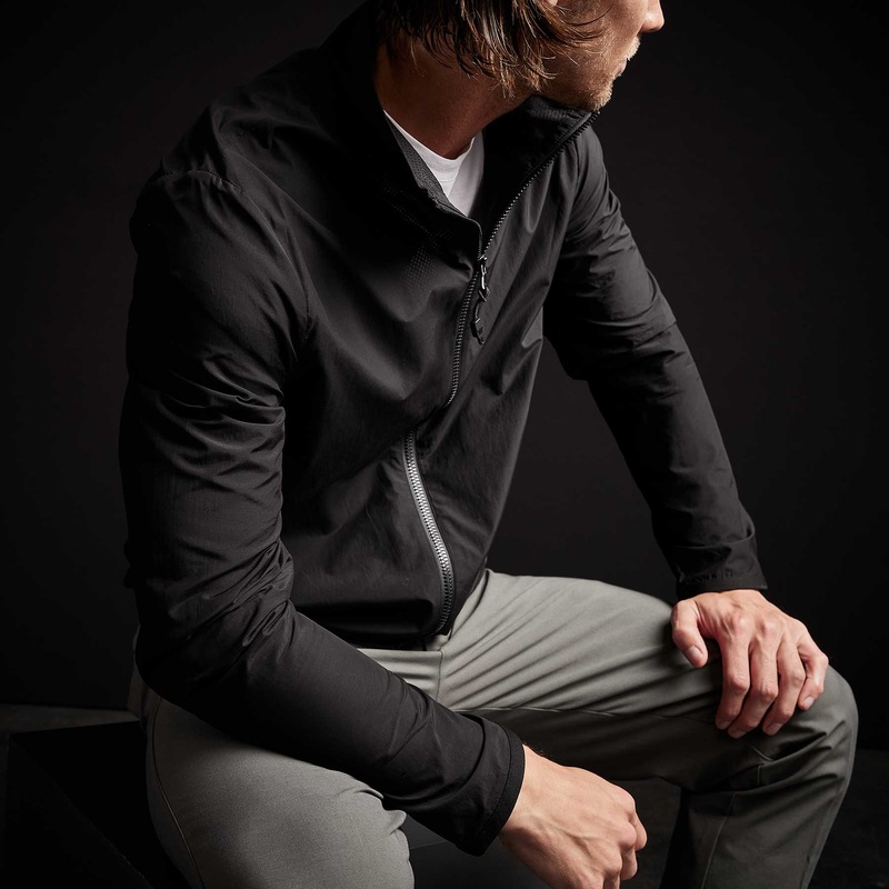Cotton Nylon Windbreaker – Black