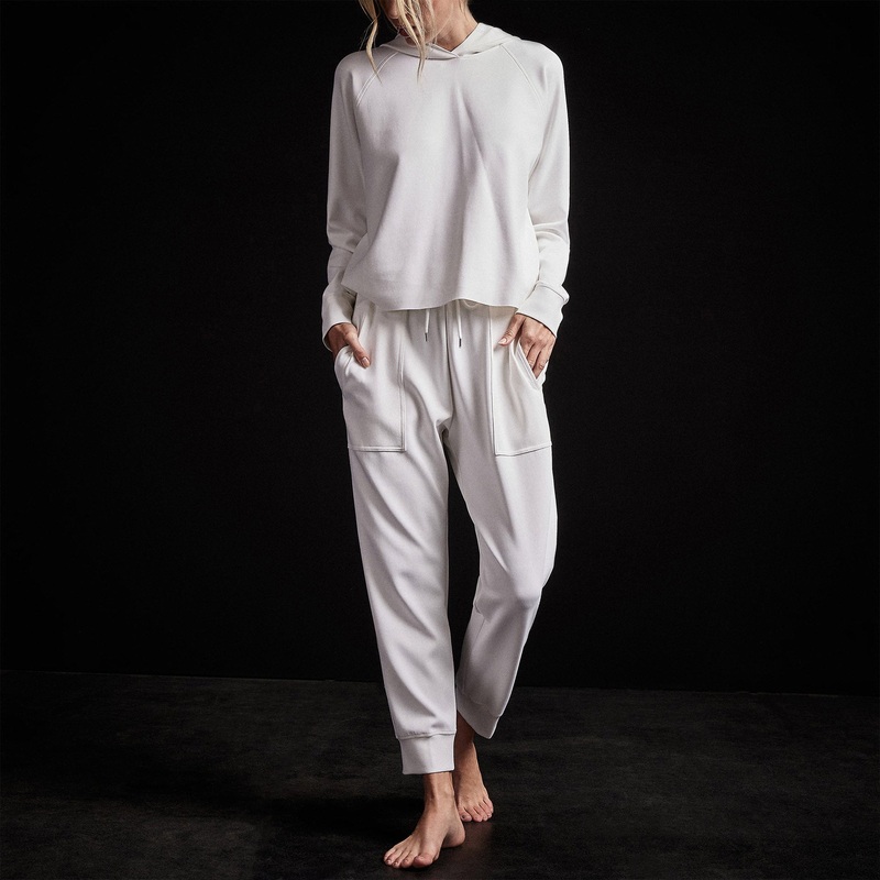 Double Knit Sweatpant – White