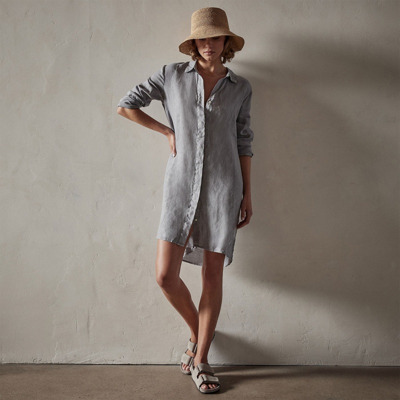 Lightweight Linen Shirt Dress – Breeze Pigment