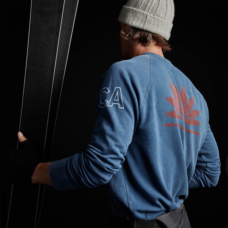 Lotus Graphic French Terry Sweatshirt – Lake Pigment