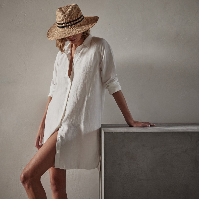 Pacific Linen Shirt Dress – Everest White Pigment