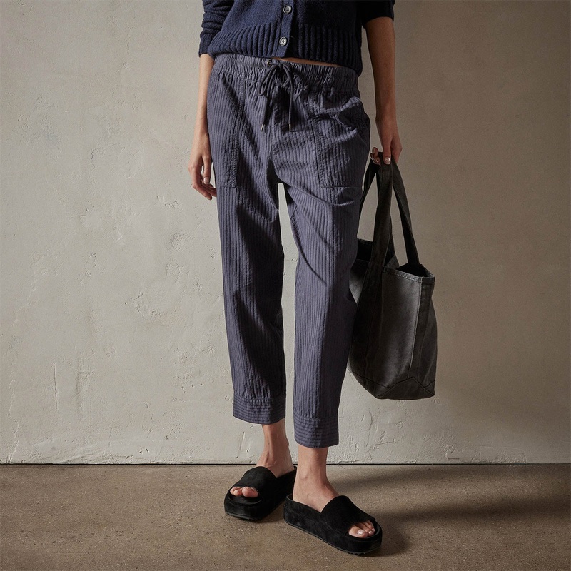 Seersucker Pant – Blue Oil