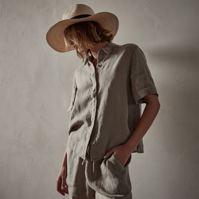 Short Sleeve Linen Shirt – Silt Pigment
