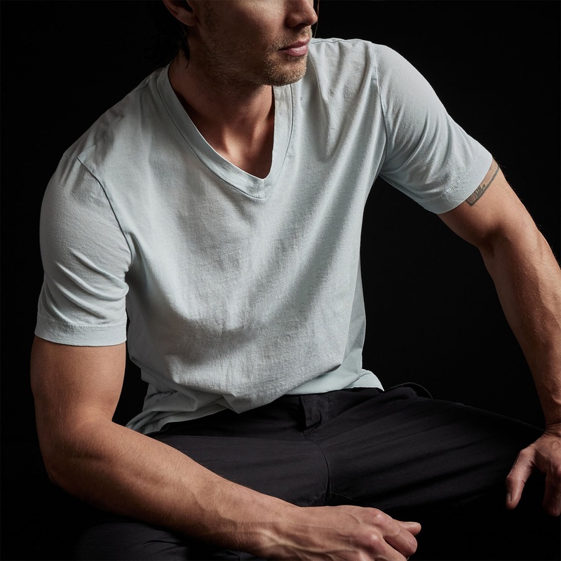 Short Sleeve V Neck – Ocean Spray Pigment