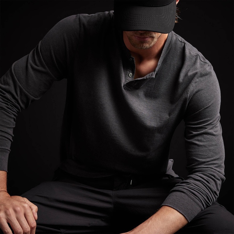 Soft Slub Jersey Long Sleeve Henley – Magma