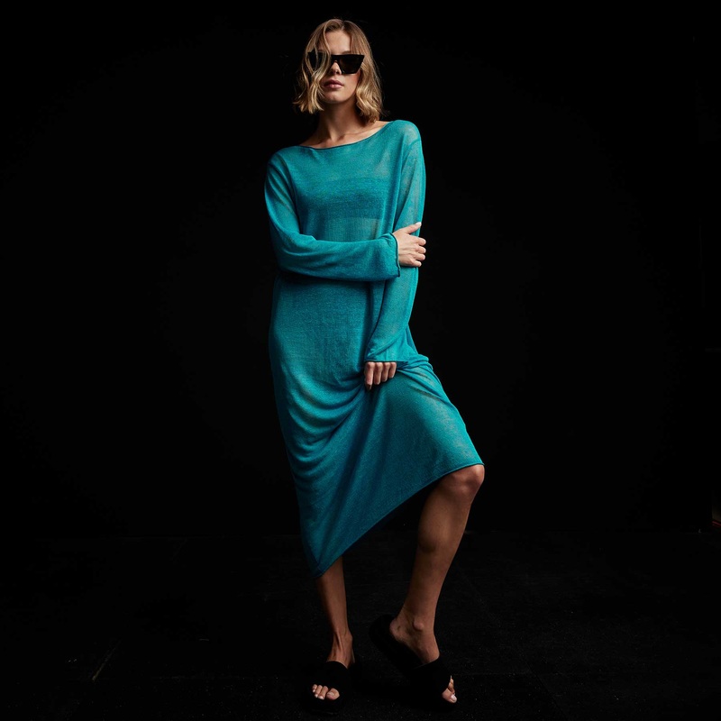 Soleil Linen Caftan – Jade