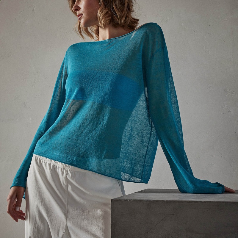 Soleil Linen Shell Top – Jade