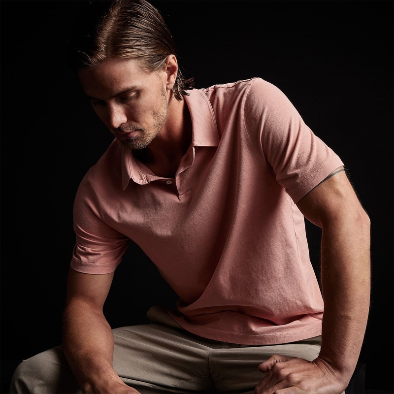 Sueded Jersey Polo – Spritz Pigment