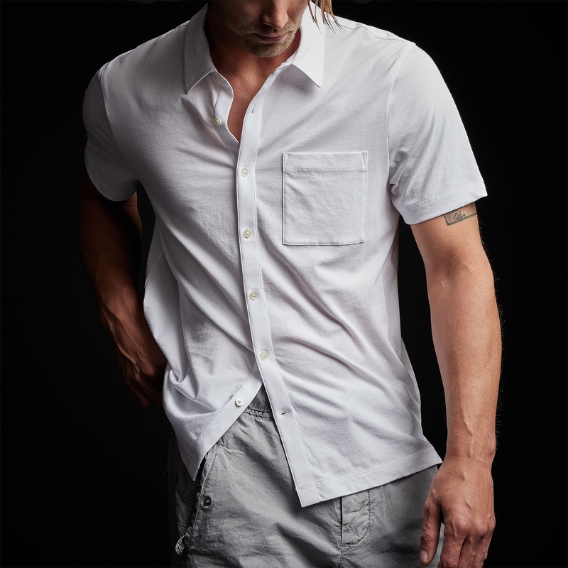 Clean Finish Short Sleeve Shirt – White