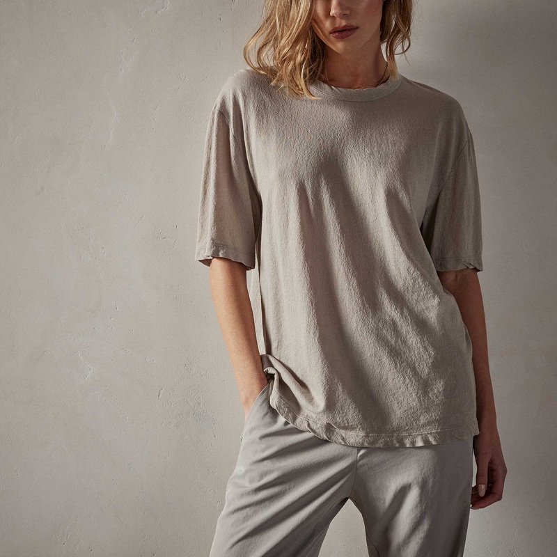 Crepe Jersey Oversized Short Sleeve Crew – Silt