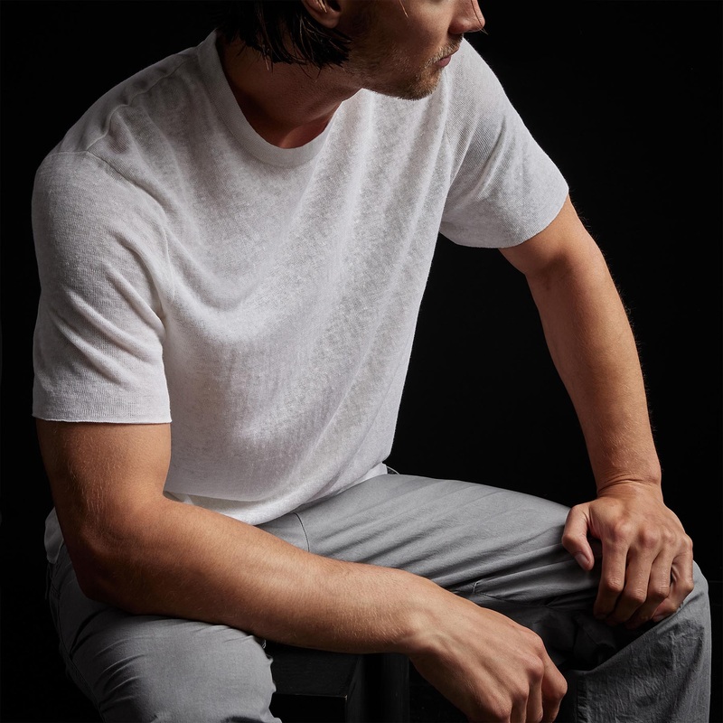 Desert Linen Crew – White/White