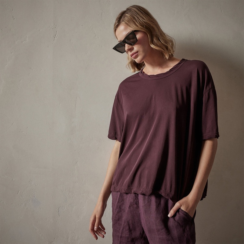 High Gauge Oversized Tee – Eggplant