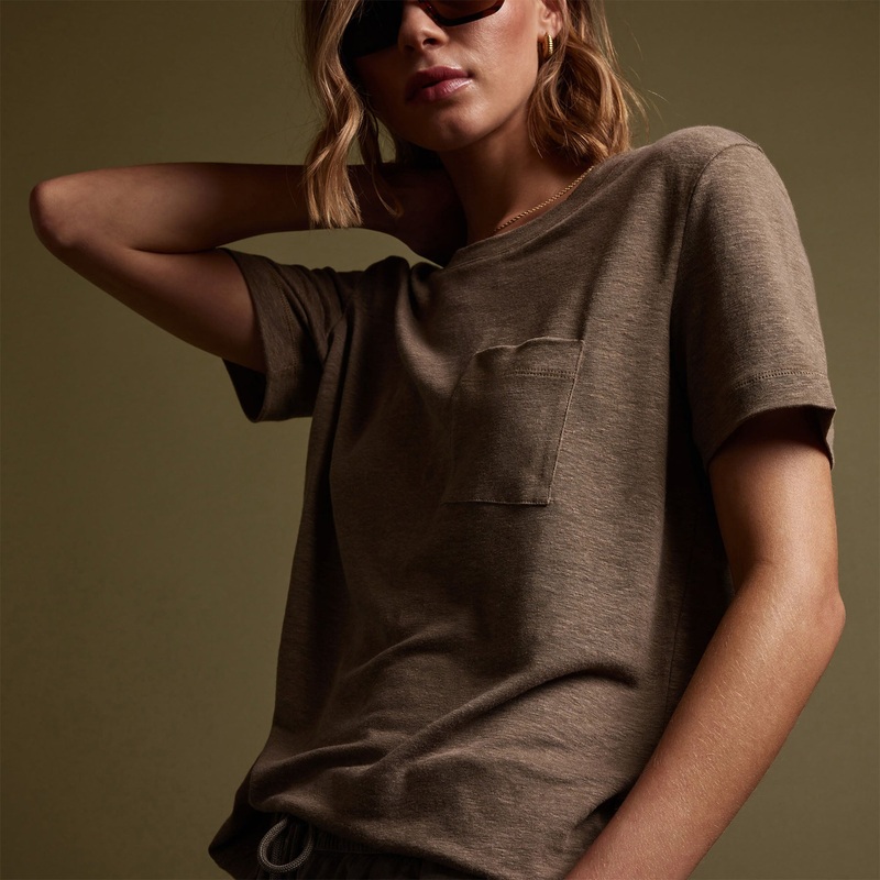 Linen Jersey Pocket Tee – Old Gold