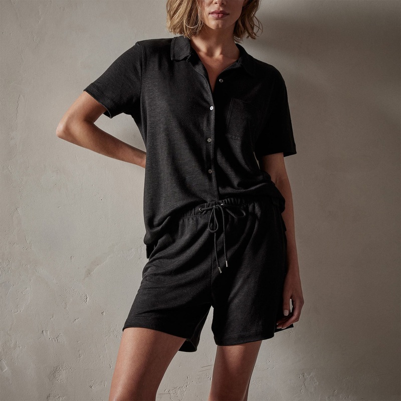 Linen Jersey Short – Black