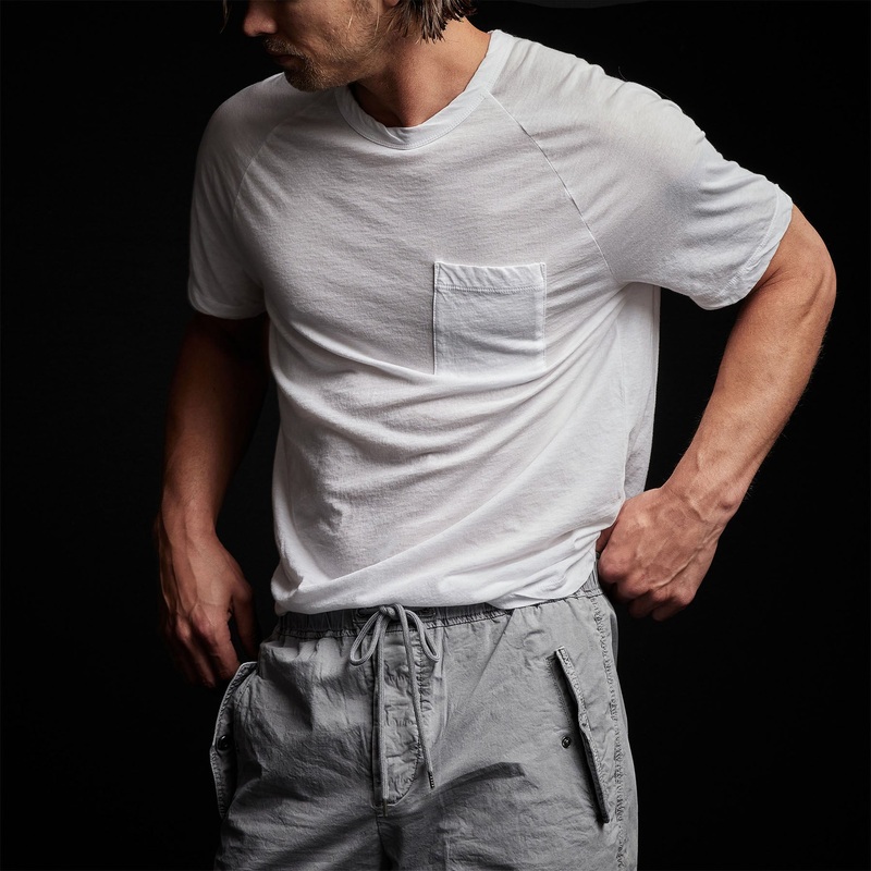 Linen Palm Tee – White