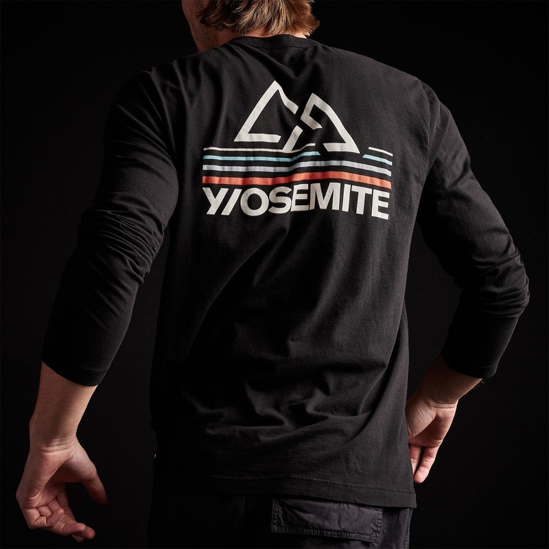 Long Sleeve Retro Stripe Graphic – Black