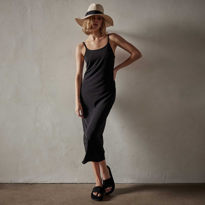 Matte Jersey Tank Dress – Black