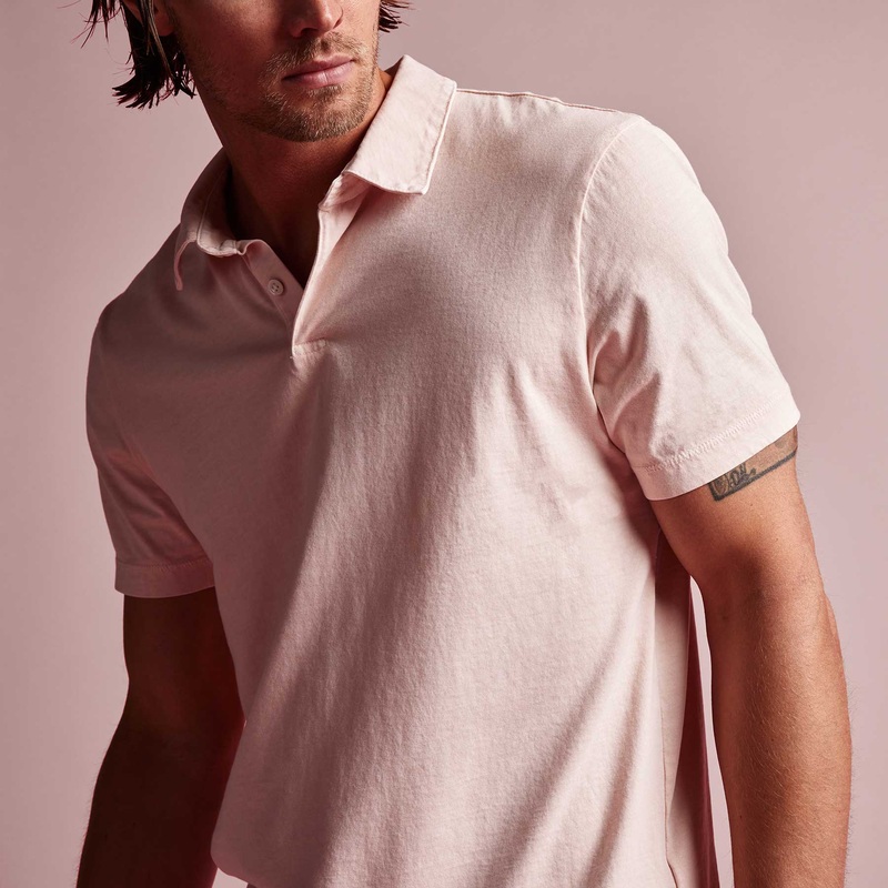Sueded Jersey Polo – Nougat Pigment