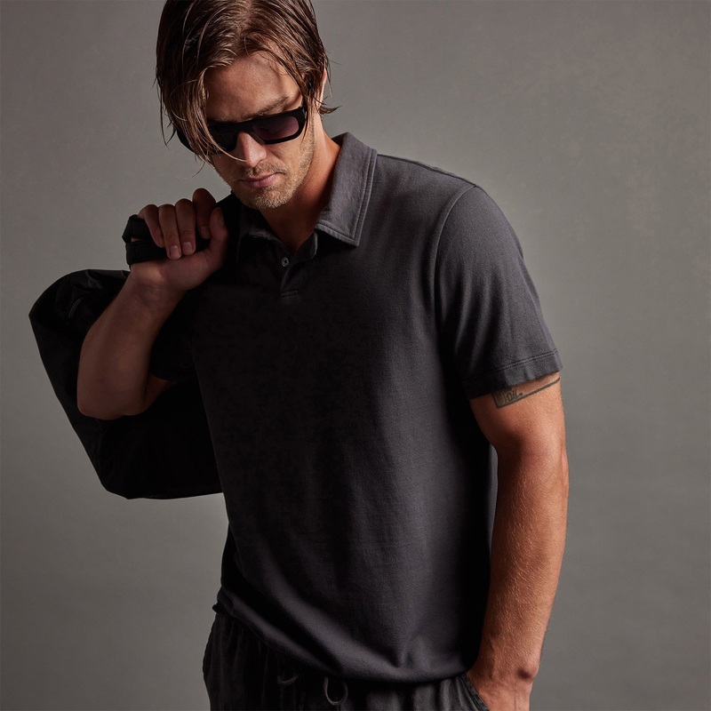 Crisp Cotton Terry Polo – Magma