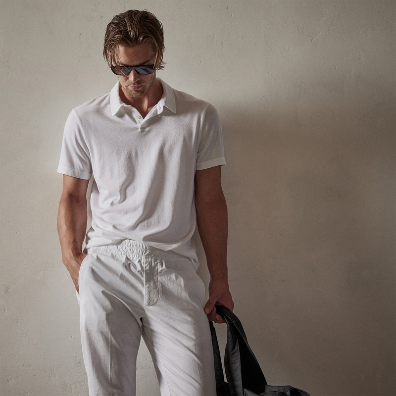 Crisp Cotton Terry Polo – White