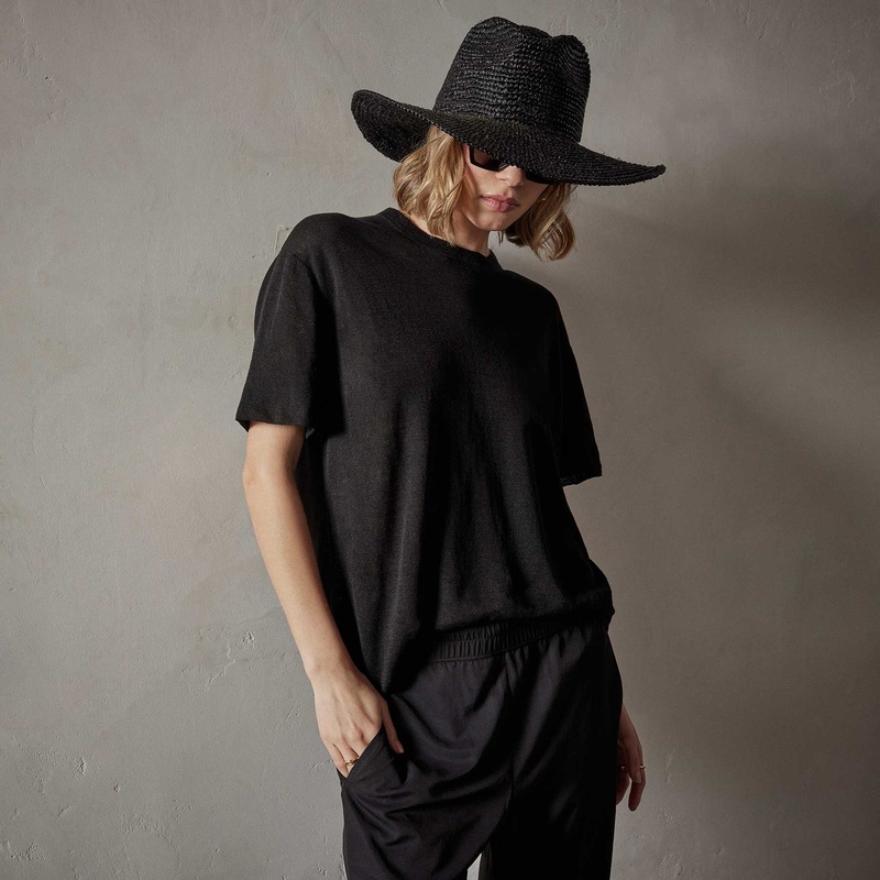 Dunes Linen Crew – Black/Black
