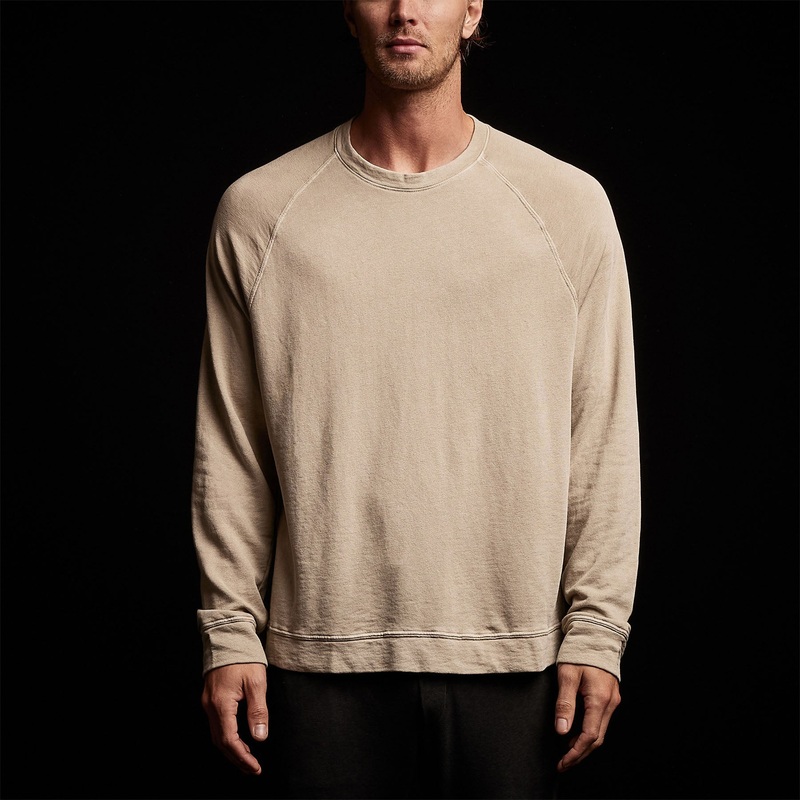 French Terry Raglan Sweatshirt – Biscuit Pigment