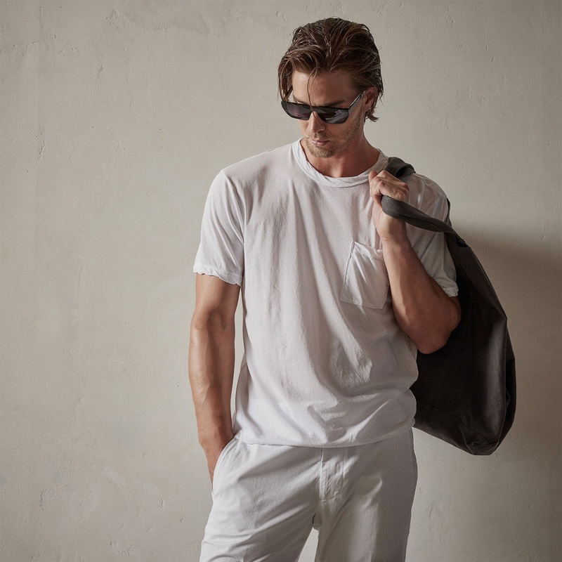 Jersey Short Sleeve Pocket Crew – White