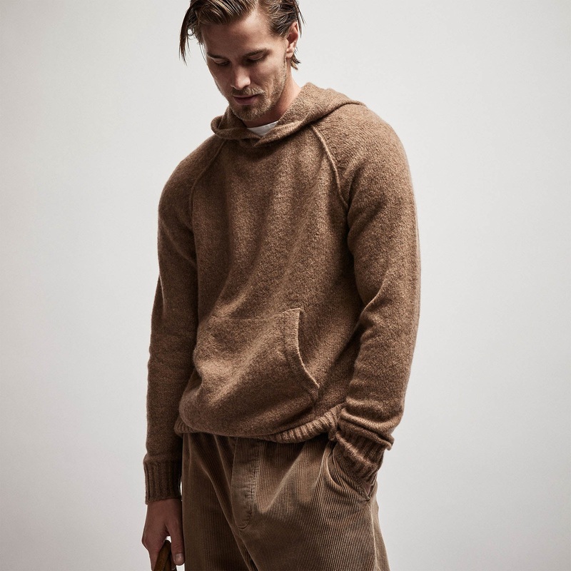 Mid Gauge Cashmere Hoodie – Chestnut