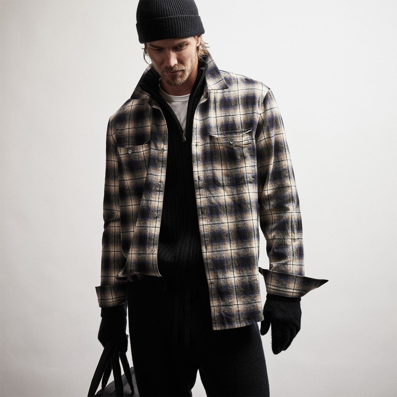 Plaid Flannel Shirt – Midnight