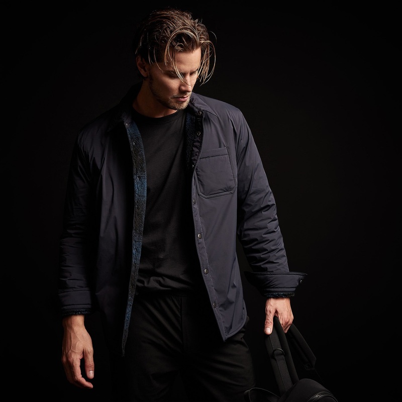 Plaid Lined Performance Jacket – Navy/Cobalt