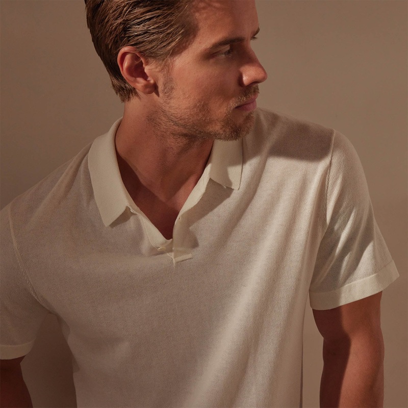 San Jacinto Knit Polo – White